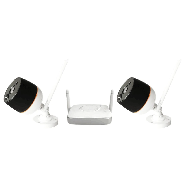 Беспроводная наружная камера H.265 Mini 2Ch Nvr Kit ip-камера 1080P Водонепроницаемая