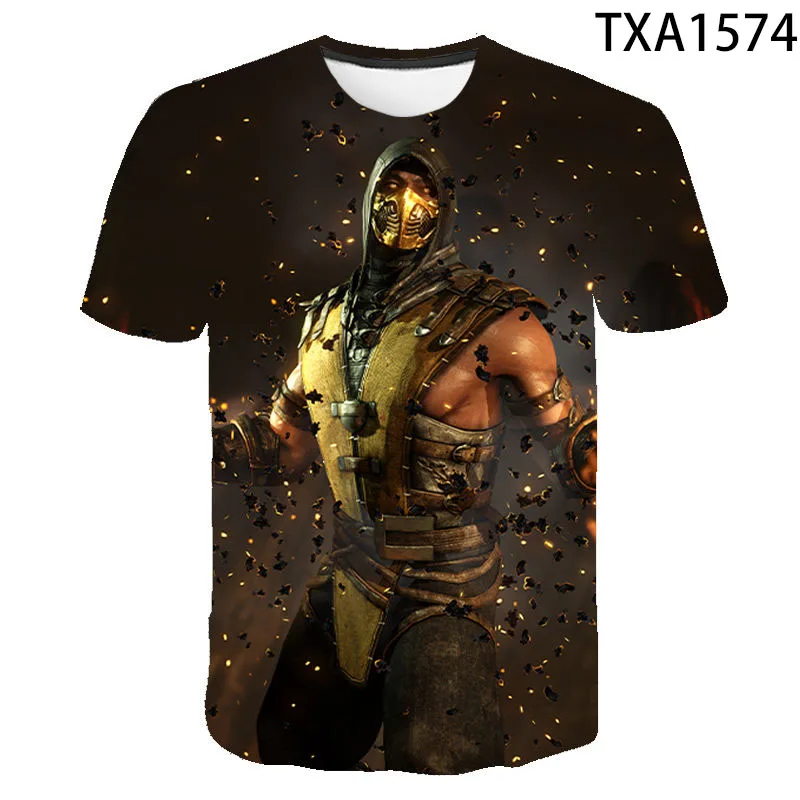 Новинка 2020 летняя футболка с 3D принтом Mortal Kombat 11 для мужчин и женщин популярная