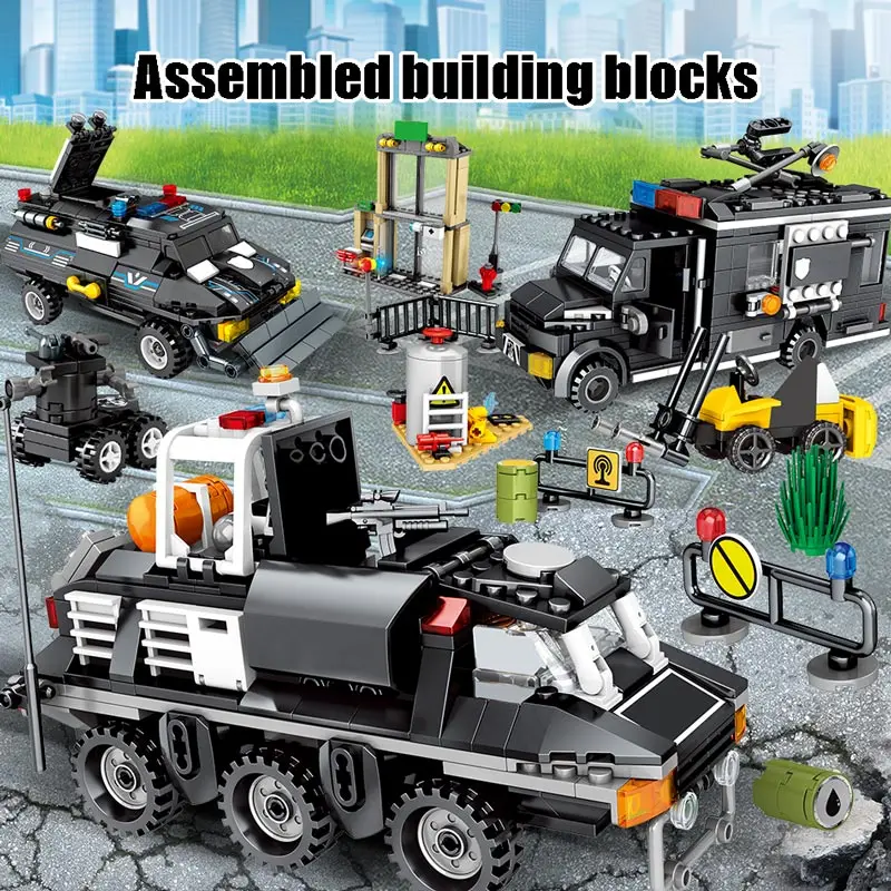 City Swat Armored Vehicle Model Building Blocks Police Truck Car Figures Bricks Education Toys For Children | Игрушки и хобби