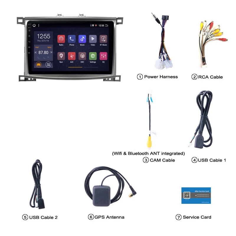 with canbus 2G Оперативная память 32G Встроенная память Android 8,1 Автомобильный gps для Toyota Land cruiser 100 GX усилительный насос LC 100 автомобильное радио, dvd плеер навигации - Цвет: with canbus
