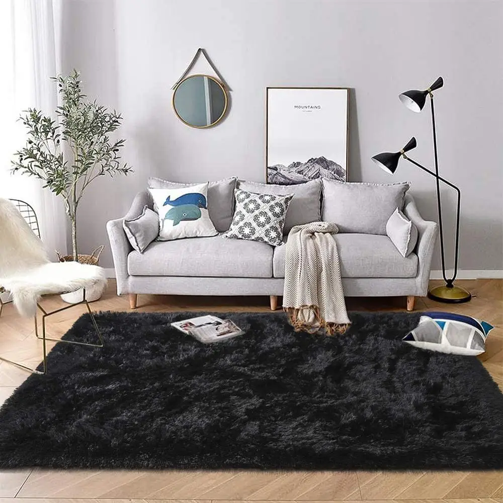 

Super Zachte Indoor Moderne Shag Gebied Tapijt Slaapkamer Zijdezacht Tapijten Pluizige Anti-Slip Shaggy Gebied Tapijt Eetkamer