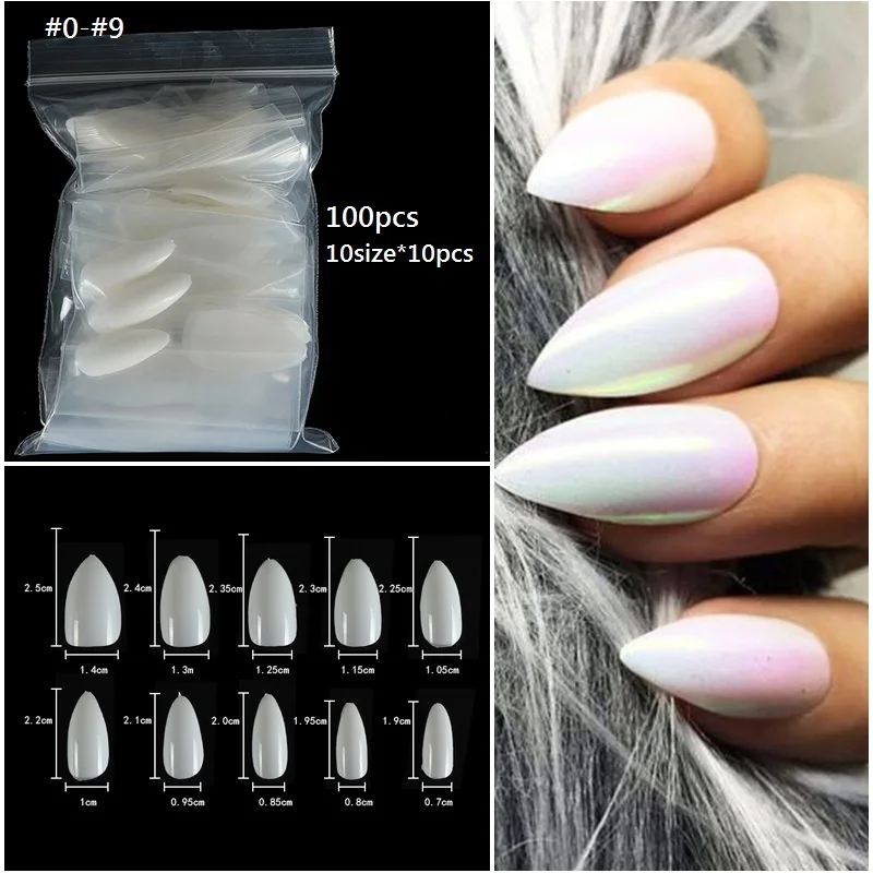 100pcs-SDNatural 100 шт./пакет накладные гроб ногти балерина накладные ногти на плоской подошве Форма для Неил арта украшения для кончиков ногтей Натуральный Прозрачный полное покрытие маникюр накладные ногти советы - Цвет: 100pcs-SDNatural