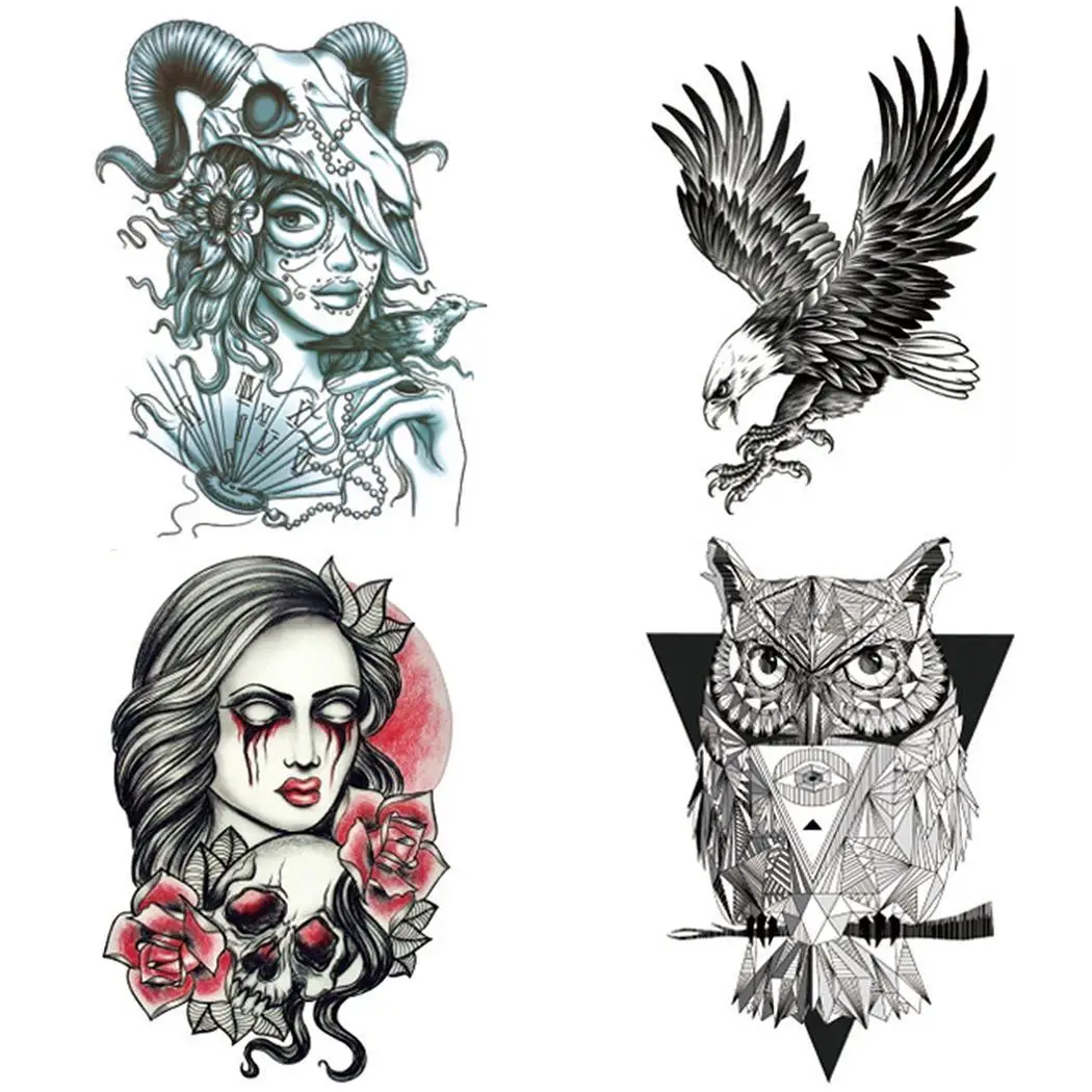 Наклейки для татуировок подростков мужские и женские временная татуировка на