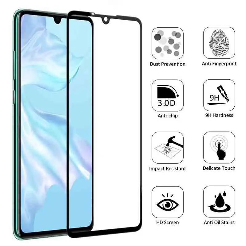 Защитное стекло для huawei p30 протектор экрана закаленное huaweip30 p 30 пленка 6 1 huawey ELE L04