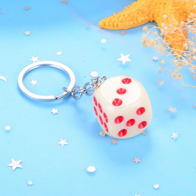 Beige Keychain Смешная акриловая 3D кость-подвеска, серьги, Висячие ожерелья, крутые панк висячие серьги с кисточкой, казино, для женщин и мужчин, ювелирные изделия, индивидуальная забава G - Окраска металла: Beige Keychain