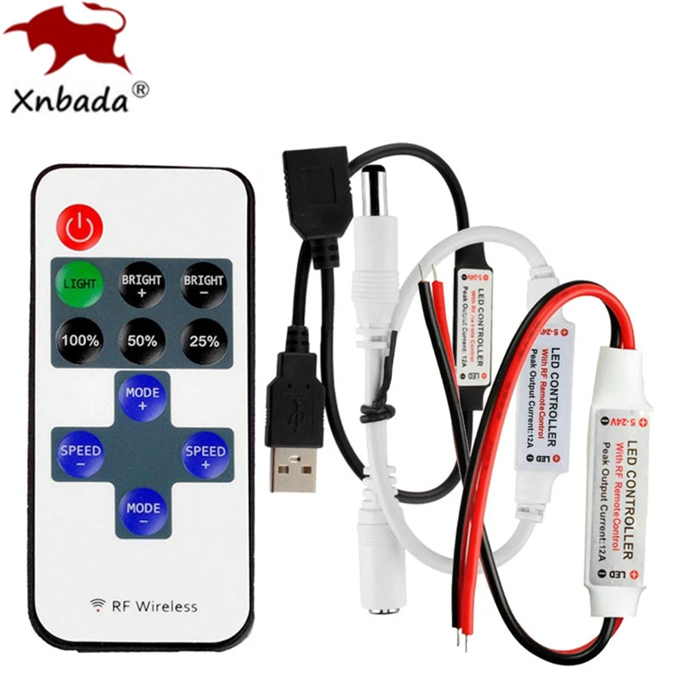 Мини 11 кнопками RF Беспроводной пульт дистанционного управления для светодиодных