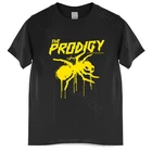 Мужская хлопковая футболка The Prodigy, свободные топы, черная, большого размера, летняя хлопчатобумажная футболка