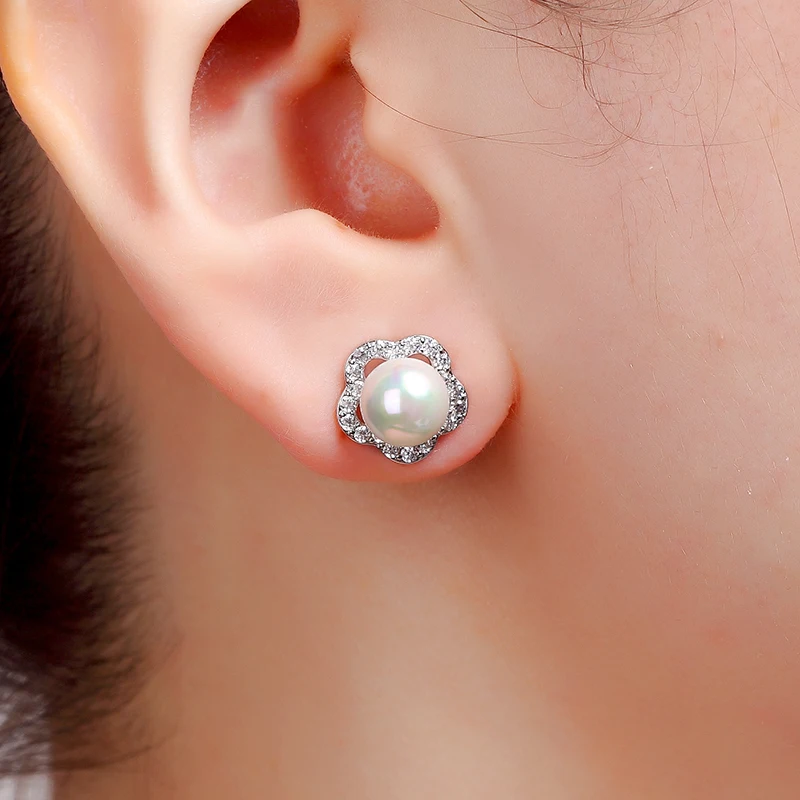 Новые модные геометрические циркониевые Необычные Кристальные серьги с цветком