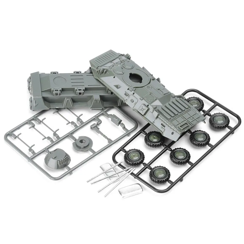 

BTR-80 Wheeled Armored Vehicle 1:72 Glue-free 4D Assembly Model Military Chariot Sliding Toy Army Green Gift