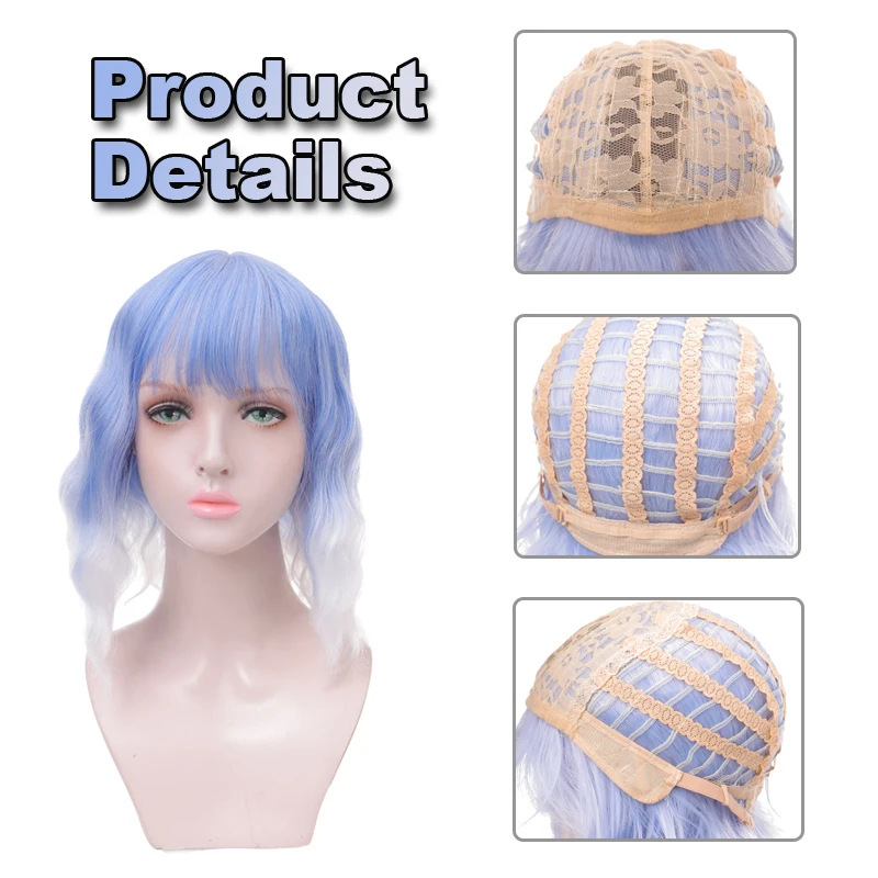 Парик для косплея XUANGUANG из синтетического термостойкого волокна с короткими