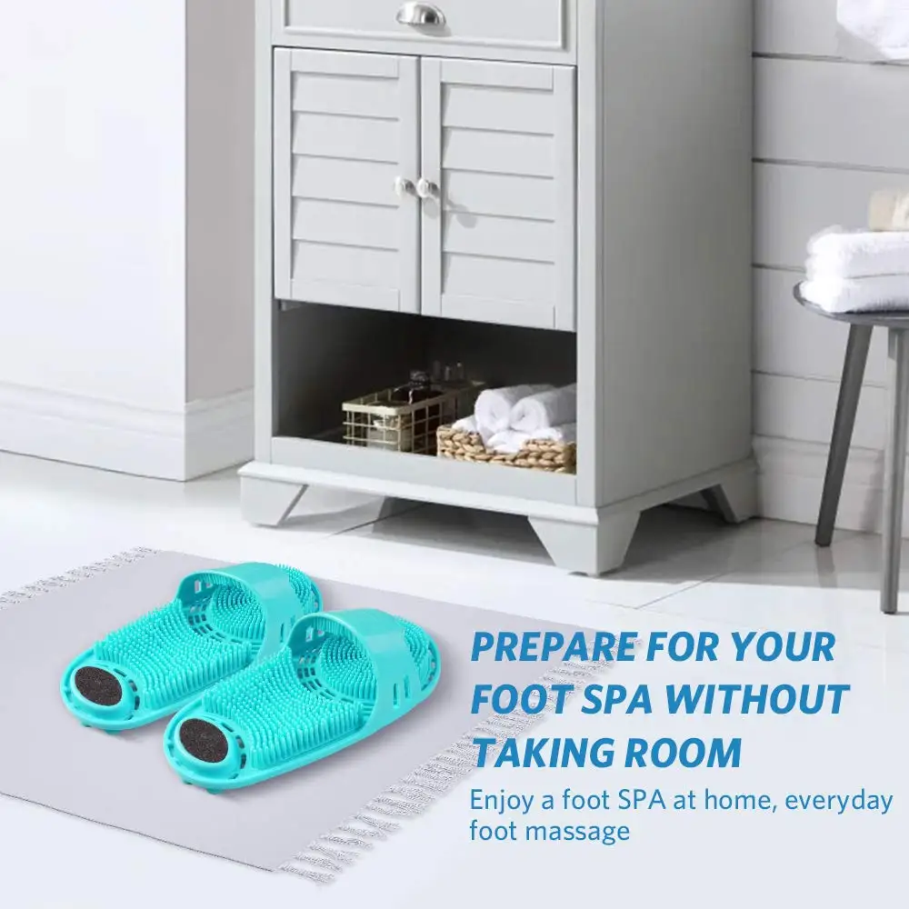 

Silicone Bath Massage Cushion Brush For Lazy Wash Feet Clean Dead Skin Bathroom Artifact Back Cushion Shower Foot