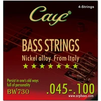 caye 456pcs strings electric bass strings set hexagonal steel core inner wire stainless steel outer wire bass guitar string