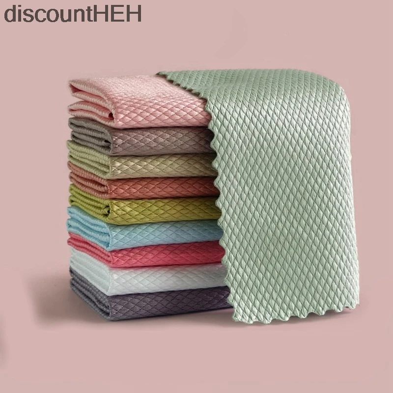 

Кухня анти-смазка для протирки ветоши эффективный рыбьей чешуи салфетки из микрофибры ткань для чистки и полировки домашней стирки блюдо д...