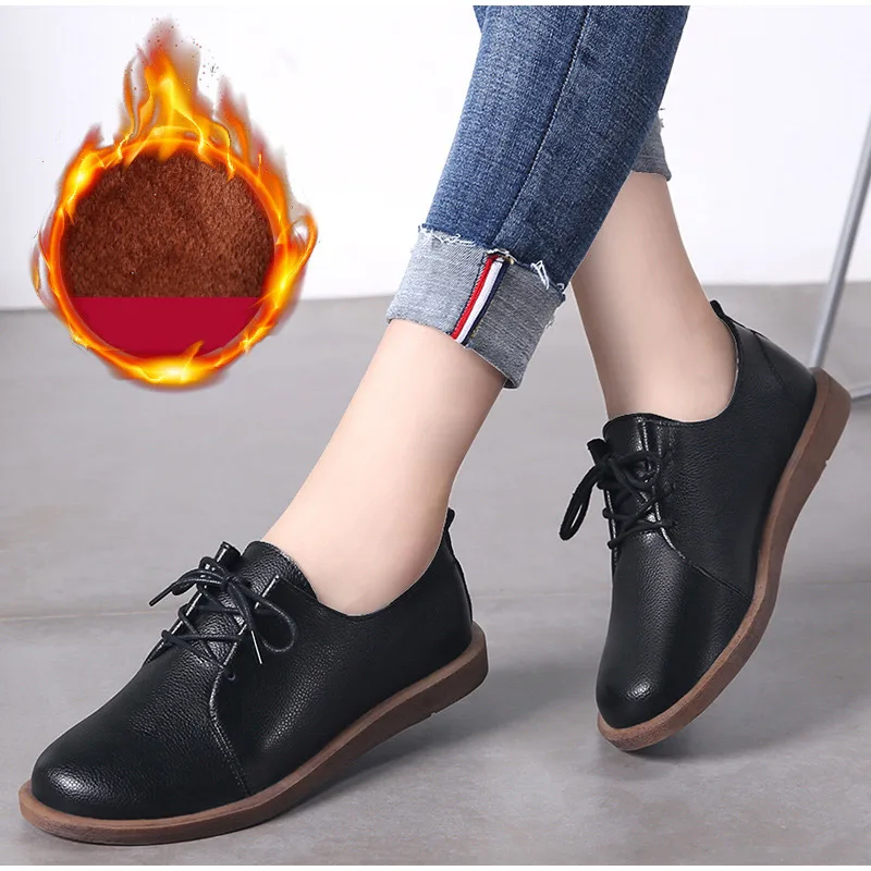 Осенние оксфорды женские туфли на плоской подошве 2021 искусственная кожа