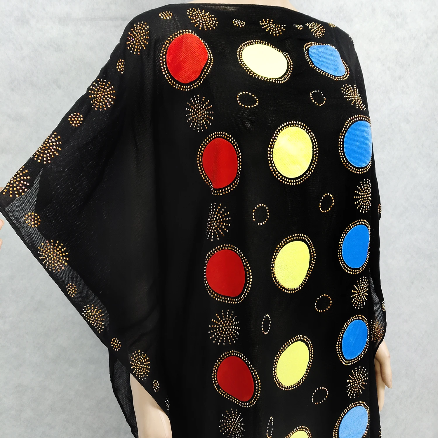 

2021 New African Dresses Kaftan Abaya Islamic Clothes Colorful Velvet Fashion Diamond Boubou Cotton Dress For Lady GH515
