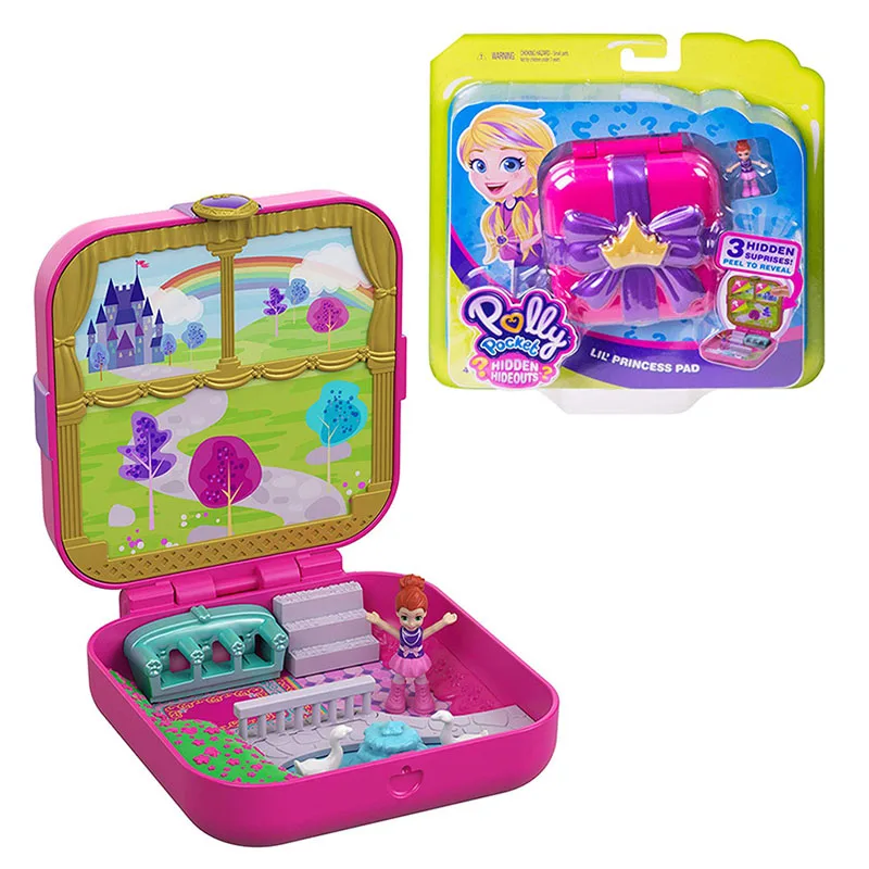Mattel Polly карманная кукла скрытый мир мини-сцена для девочек, домашние игрушки для детей, Русалочка, детские игрушки, куклы для новорожденных