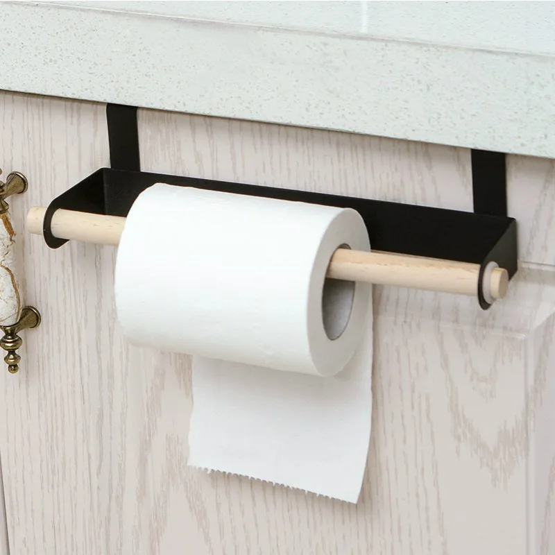Wall Mount Towel Hanger Rack Kitchen Cabinet Rag Hanging Holder Storage Organizer Bathroom Roll Paper | Дом и сад