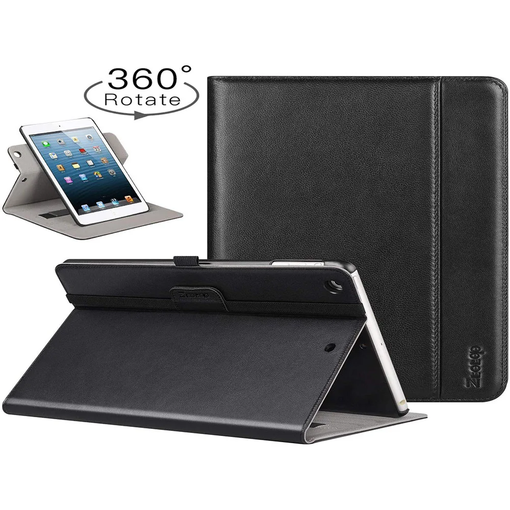 Ztotop iPad Mini 1/2/3 Поворотный Чехол [360 Вращающийся] Натуральная кожа Чехол-книжка