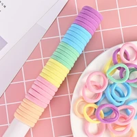 100pcs colorful elastic hair bands girls rubber hair holder tie band kids ponytail bands accessories children braid care styling