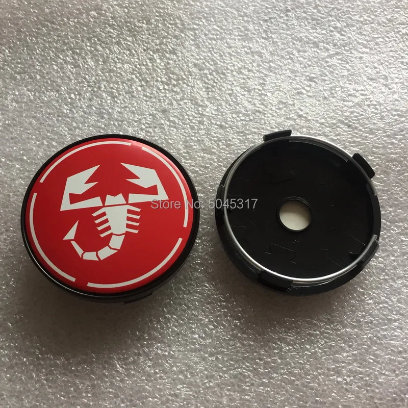 20 штук 60 мм черной базой для Abarth Fiat эмблемы Центральная втулка колеса автомобиля