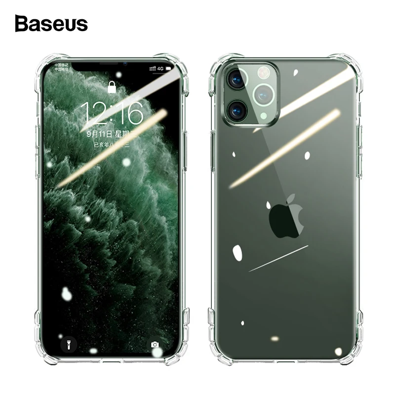 Прозрачный Мягкий ТПУ силиконовый чехол для телефона Baseus для iPhone 11 Pro Max 11Pro противоударный чехол для iPhone 11 Pro Xs Max Xr X Coque