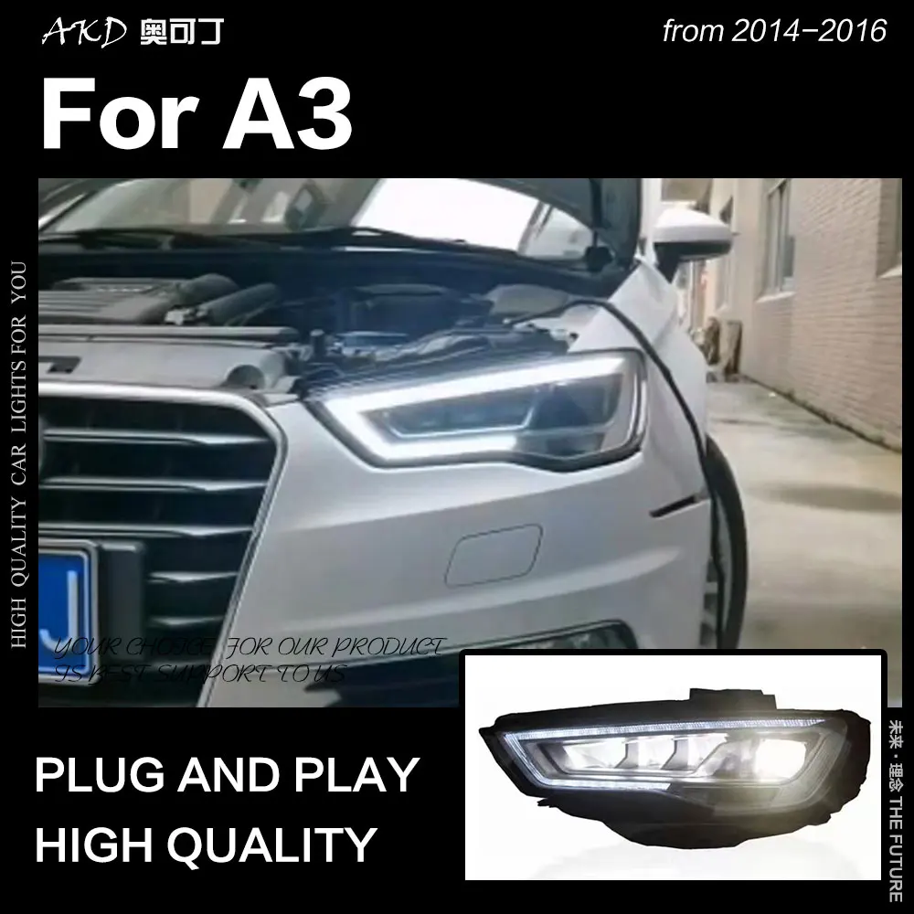 АКД Автомобиль Стайлинг фара для Audi A3 фары- S3 светодиодный фары DRL HID фара биксеноновые фары аксессуары