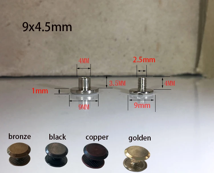 9x4.5mm Винты с зажимом DIY, винты ручной работы. Винтовка цвет - Цвет: 9x4.5mm