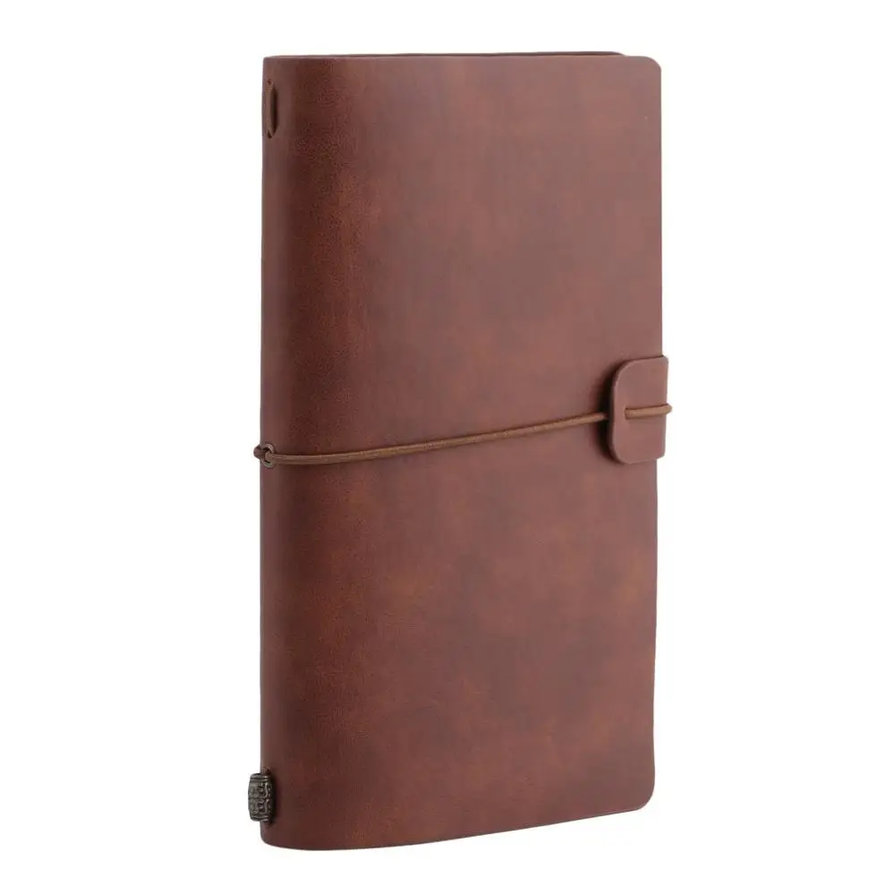Brown as picture Vintage Hardcover Notebook Spiral Faux Leather Dairy Note Book School Office Supply For Students Business Notebooks Making Notes - Цвет: Brown as picture