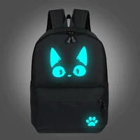 kikis delivery service bag for teenage boy girls luminous cartoon schoolbag bag for teenagers student cat backpack to school