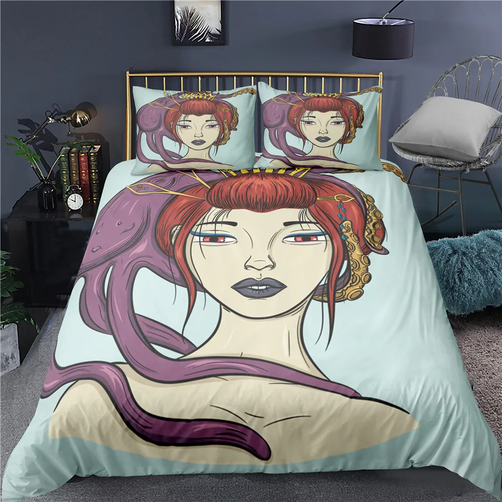 

Blurred Girl Duvet Cover 3D Print 3pcs Bedding Set Young Girls Quilt Cover Queen King Size Comfortable Cover Home Textiles