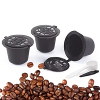new 136pcs refillable reusable coffee capsule filters for nespresso coffee machine with brush spoon