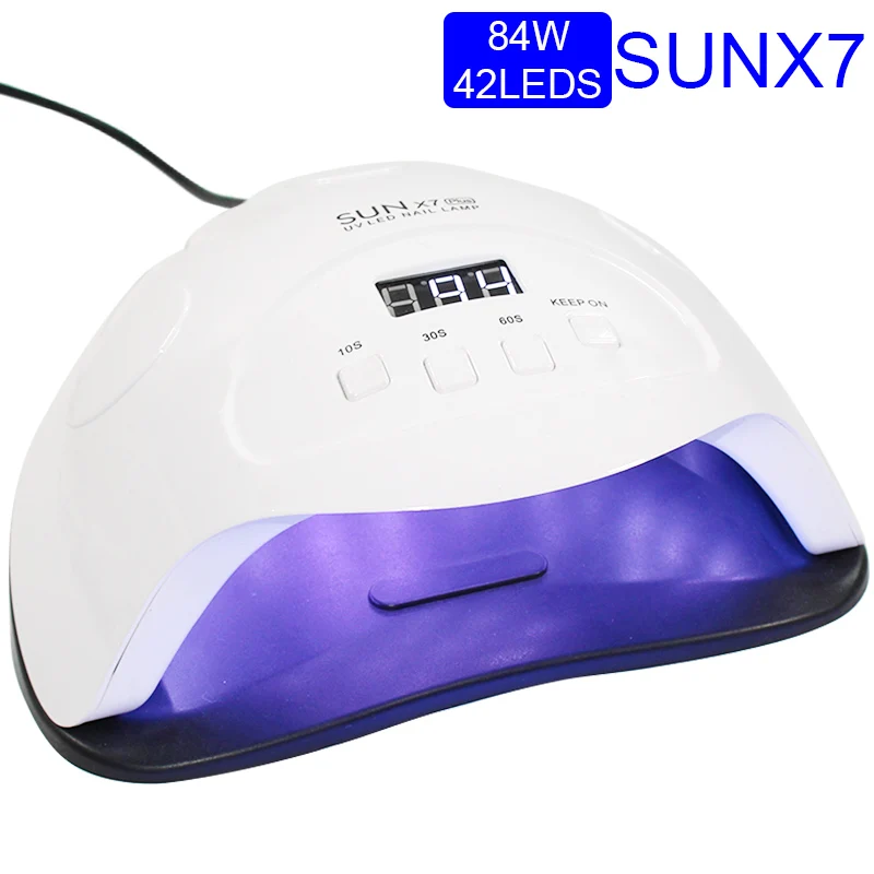84 Вт Светодиодный светильник для ногтей Сушилка Двойные руки 45 шт. УФ лампа