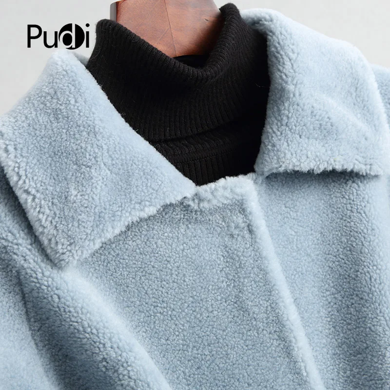 PUDI A18204 женская зимняя теплая куртка с натуральным мехом, женское длинное пальто, куртка, пальто