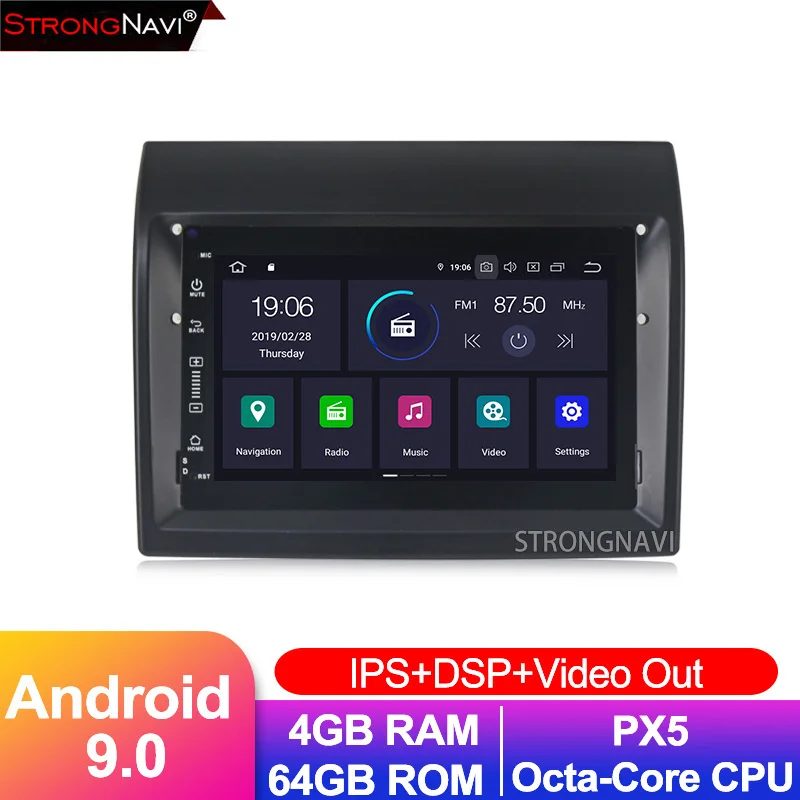 Ips DSP Android 9,0 7 дюймов Автомобильный Радио dvd-плеер gps для Fiat Ducato 2008- Citroen Jumper peugeot Boxer видео навигация