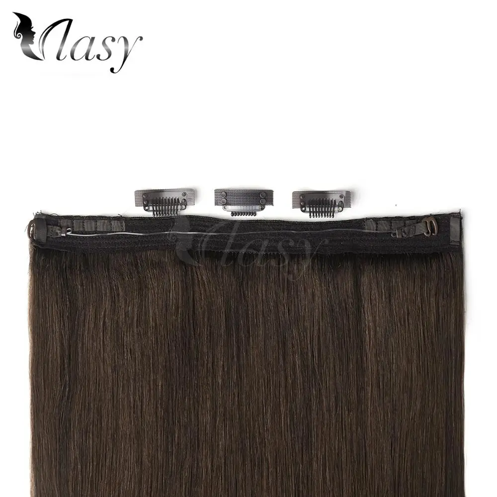 Vlasy 20 ''Remy Halo зажимы для волос искусственные человеческие волосы наращивания