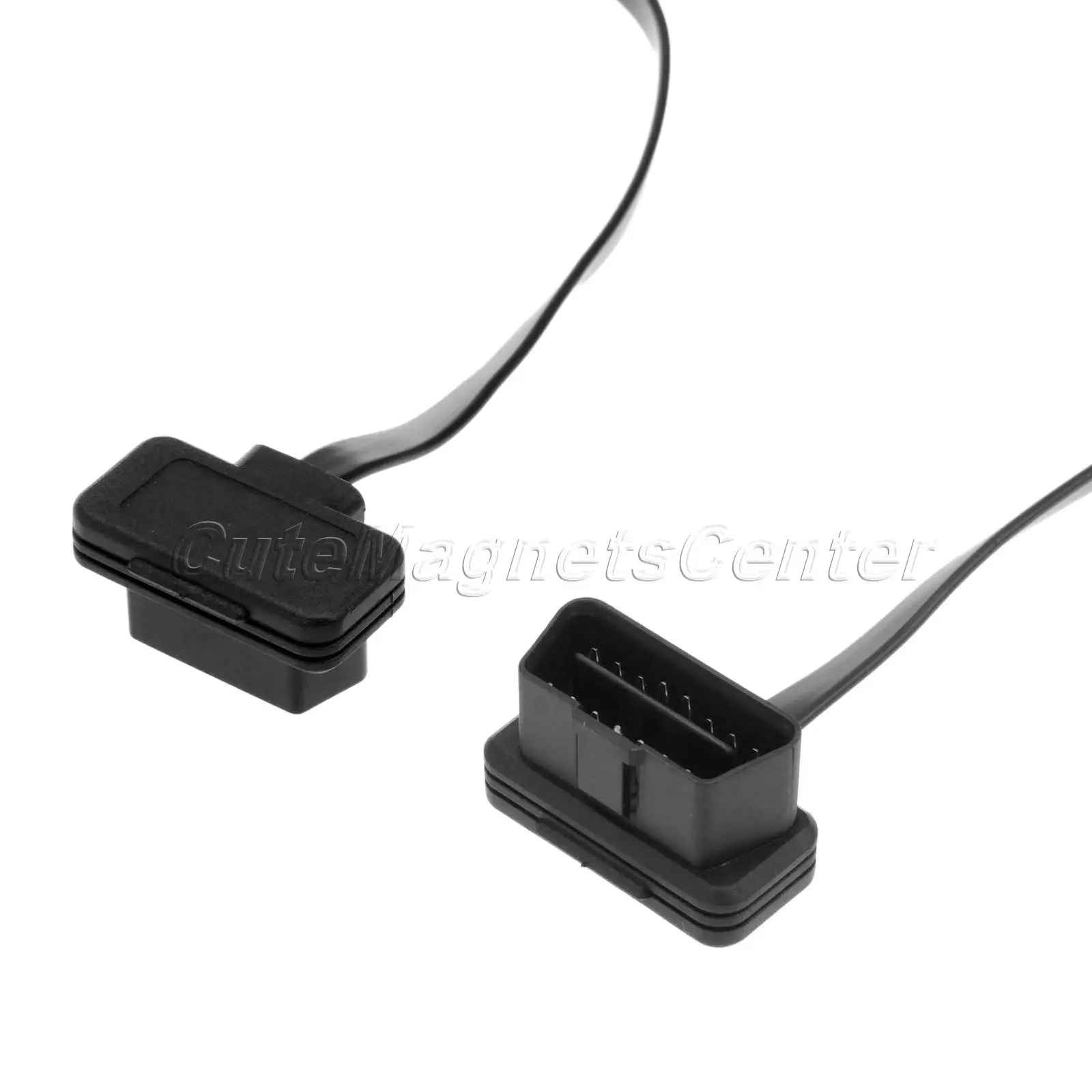 Mtsooning 60 см плоский тонкий как лапша OBD2 OBDII OBD 16Pin ELM327 штекер-гнездо Удлинительный