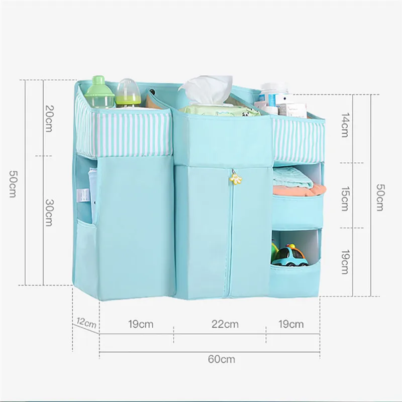 

Bedding Set Essentials Diaper Storage Cradle Bag Diaper Caddy Portable Baby Crib Organizer Bed Hanging Bag For Baby