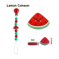 15pcs bpa free food grade silicone teethers watermelon children molar toy pacifier chain soothing emotions during baby teething