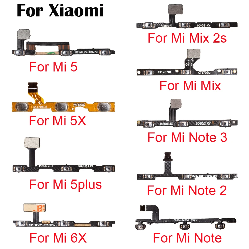 Запасные части для Xiaomi 5 5x plus 6x Mix 2s 3s Note 2 3 кнопка регулировки громкости гибкие 1 шт.