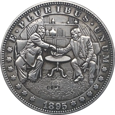 

Hobo Nickel 1895-O, копия монеты доллара США Моргана, тип 111