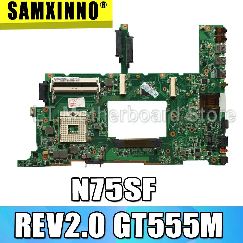 N75SF материнская плата GT555M HM65 USB3.0 REV2.0 для For Asus N75SL N75S ноутбука плата|laptop motherboard|laptop