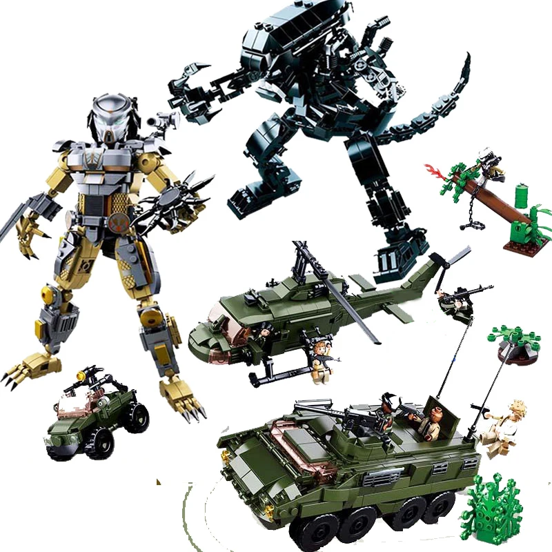 

Sluban 0719 0720 Military Heroes Movie Armored Vehicle Helicopter Building Block Bricks Toys For Children Christmas Gifts