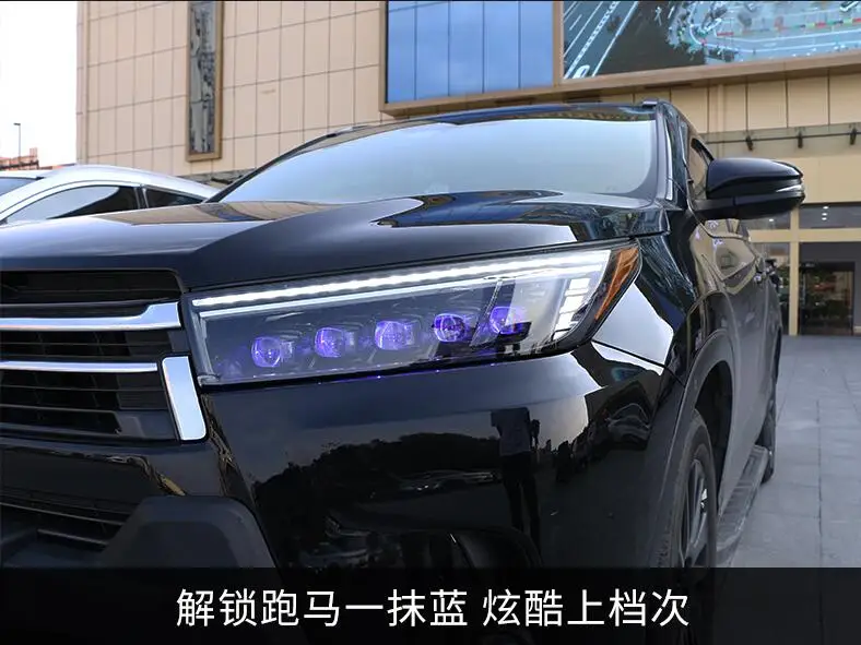 2 шт.~ 2019y автомобильный bupmer головной светильник для Toyota фара highlander Kluger автомобильные аксессуары светодиодный противотуманный фонарь highlander налобный фонарь