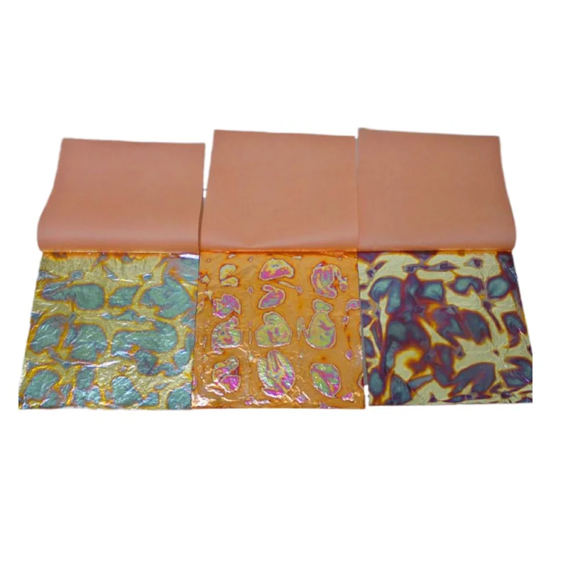 Зеленая красная синяя разноцветная Золотая фольга фотография поделок-14x14 см