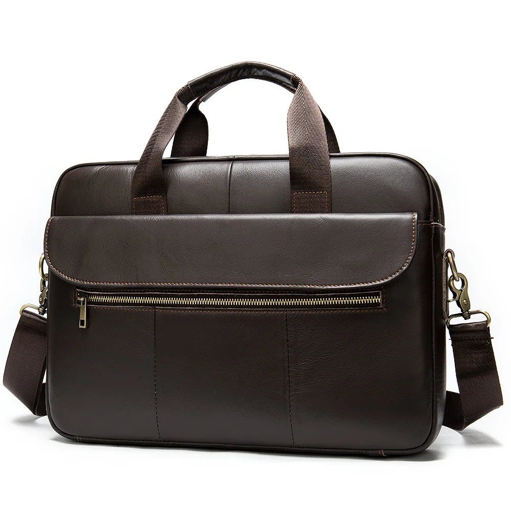 Мужская деловая сумка из натуральной кожи 15 дюймов сумки для ноутбука
