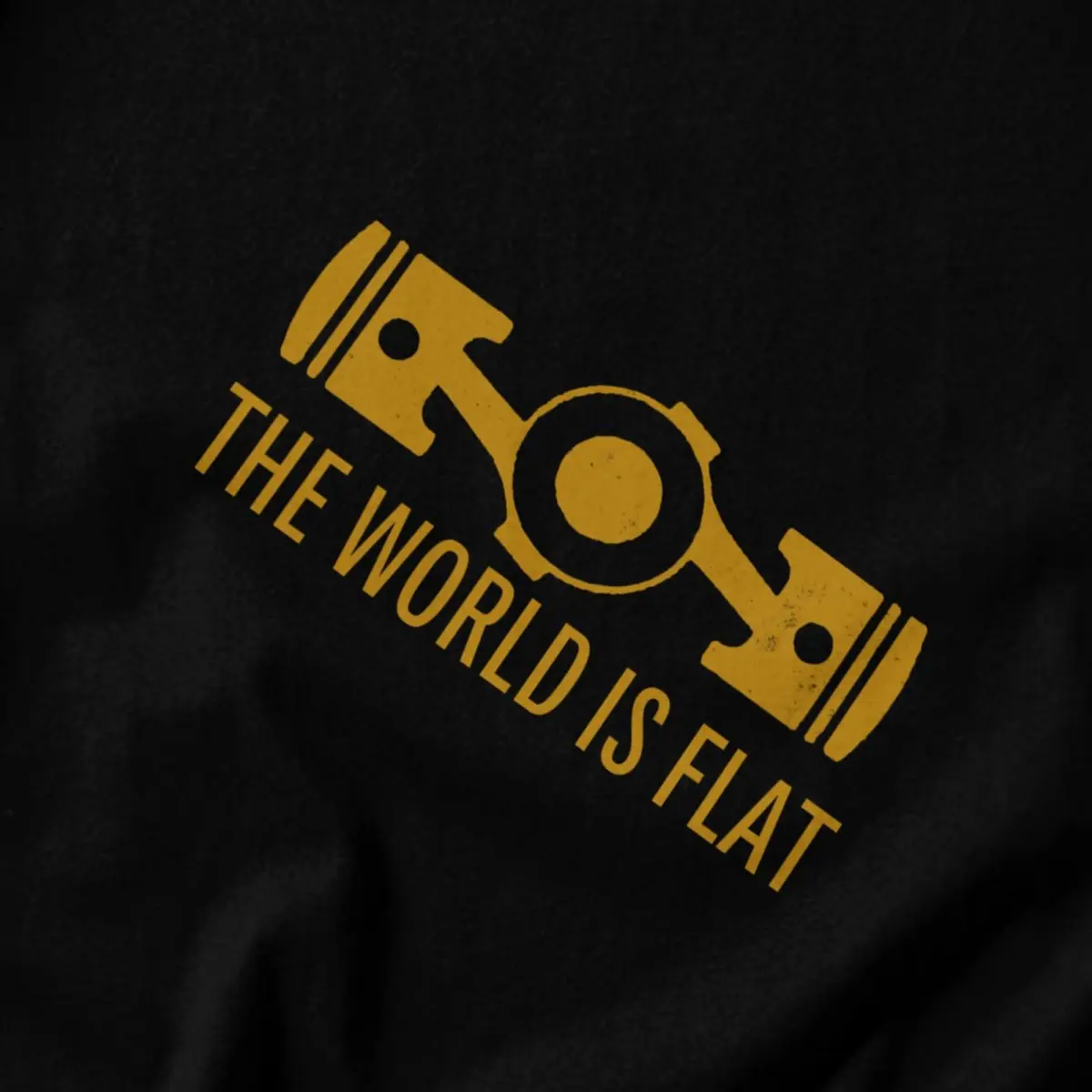 Футболка The World Is Flat Boxer Engine хлопковая оверсайз с круглым вырезом и коротким