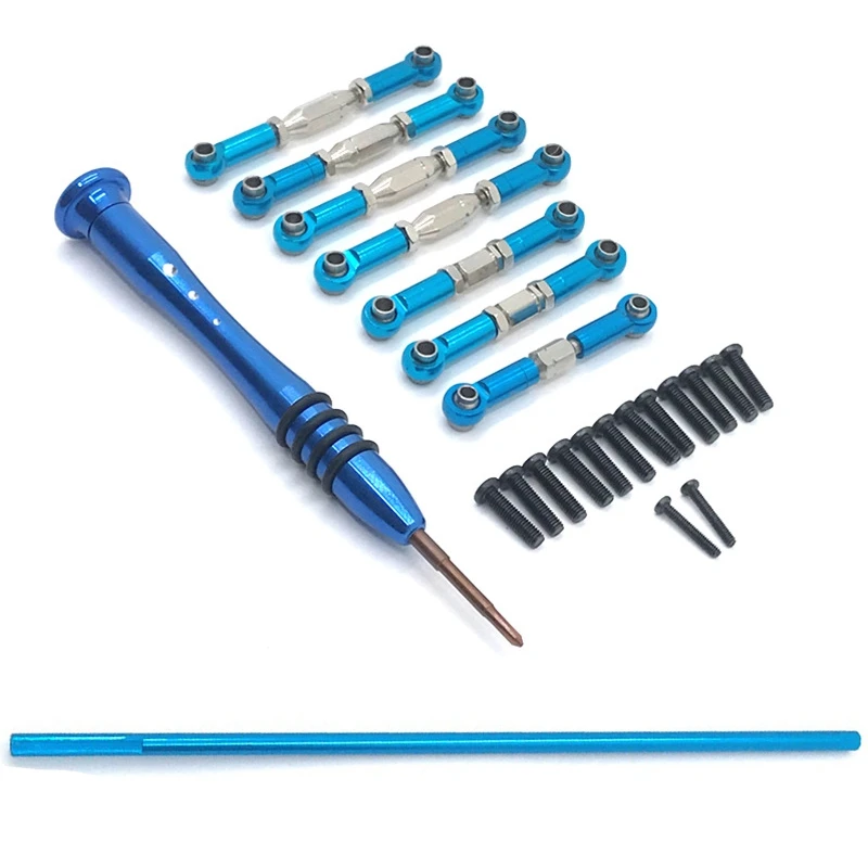 

Metal Linkage Servo Pull Rod Steering Tie Rod Set with Metal Central Drive Shaft Upgrade Accessories