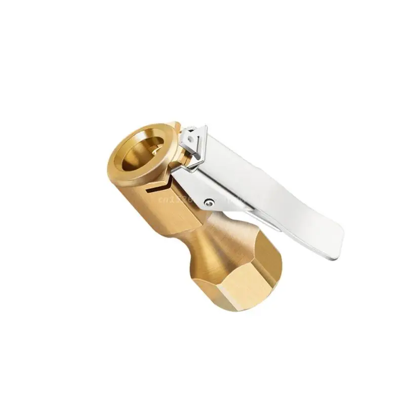 

28TB 1/4 inch Air Chuck Universal Heavy Duty Closed Flow Straight Lock-On Tire Chuck with Clip for Inflator Gauge Compressor
