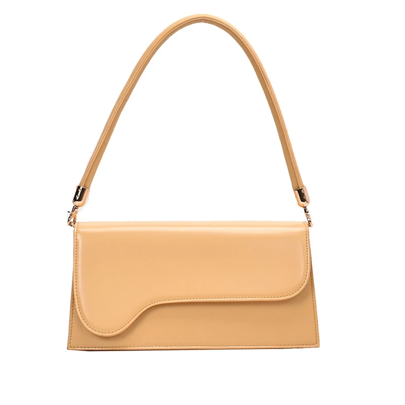 

Simple Style Small PU Leather Crossbody Bags Elegant Baguette Bag Shoulder