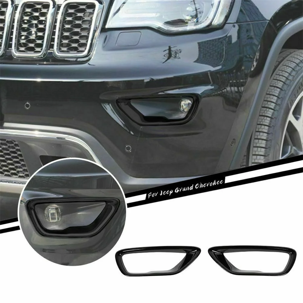 

Light Cover Fog Lamp Frame Front 10.43in*3.47in 2 Pcs Black Outer Cover